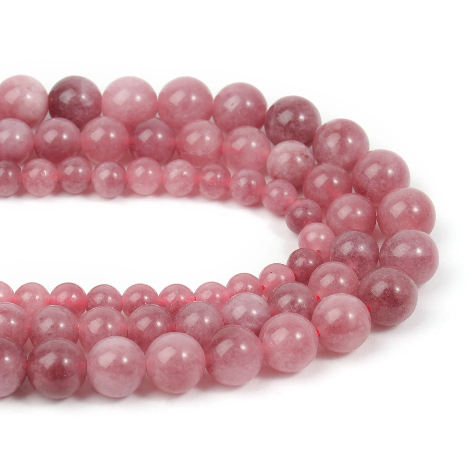 6/8/10mm AA Strawberry Quartz Beads Natural Stone Round Loose Beads For Jewelry Making Supplies Diy Gift Charms Bracelets 15\'\'