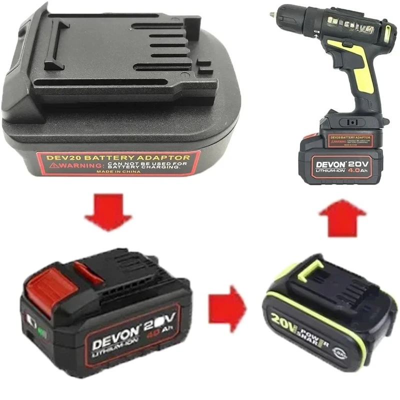 

Battery Adapter for Worx 5pin Lithium Batteries Green Tools Converter Converts Lithium Battery for DEVON 20V To Worx 20V Battery