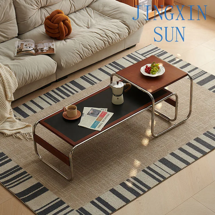 Medieval retro tea table Small apartment combination child and mother coffee table Living room Medieval minimalist rock slab