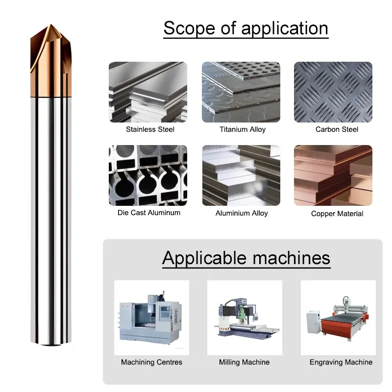 SHAZAM CNC Machining Tools Tungsten Steel Chamfer Cutter 3-Flute HRC55 Carbide Milling Cutter 30/40/50/60/70/80/90/100/110/120