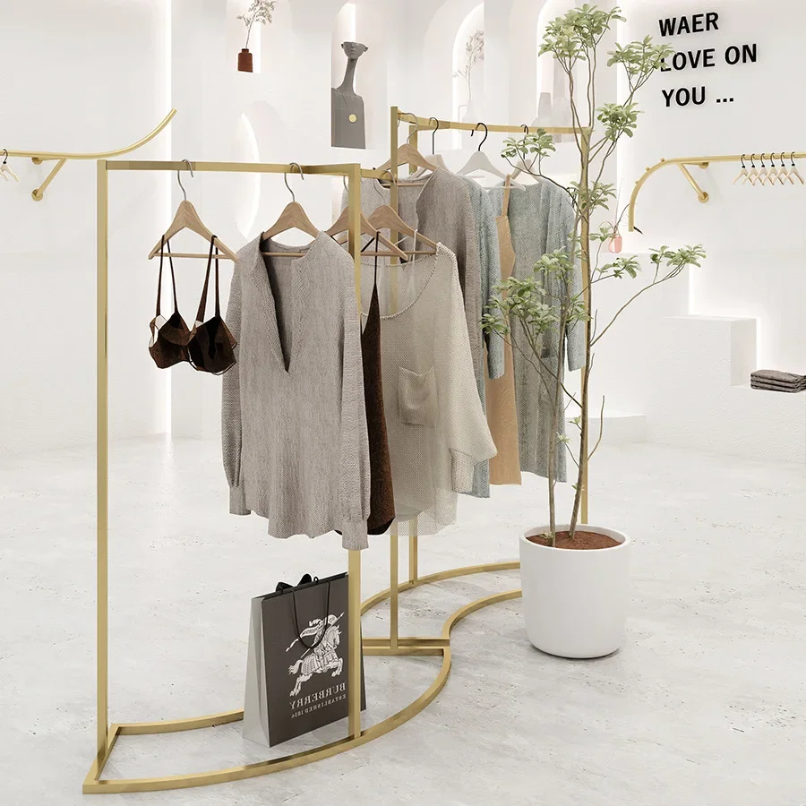 Standing Cloth Racks Tall Dustproof Corner Boutique Drying Vertical Heavy Pole Clothes Hanger Organised Cabide Store Furniture