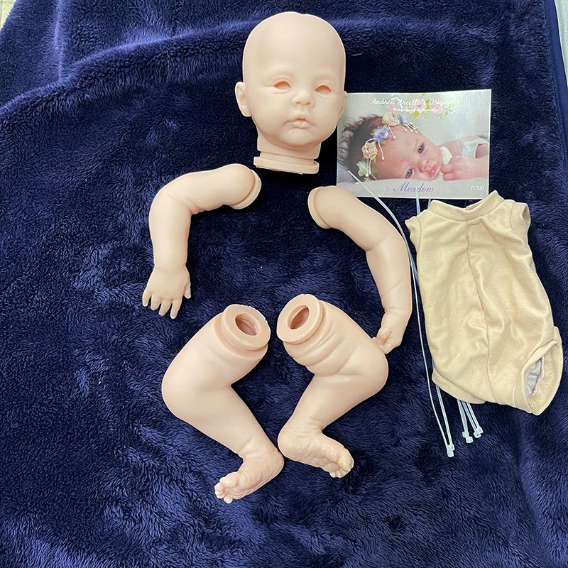 NPK-piezas de muñeca sin pintar, 17 pulgadas, Color fresco, Kit de muñeca de pradera Reborn, tacto suave Popular