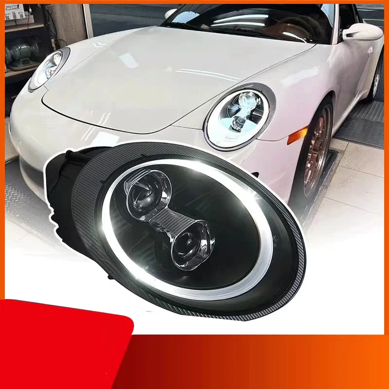 Suitable for 05-08 Porsche 997 headlight assembly 911 modified LED width indicator dual lens xenon lamp.