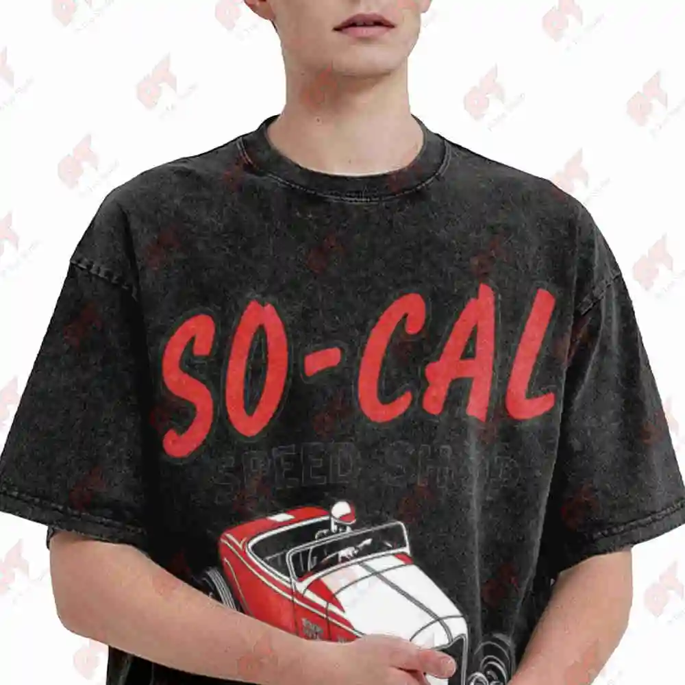 So Cal Speed Shop Hot Rod 1948 1949 Vintage Washed Tee Pure Cotton T-Shirt