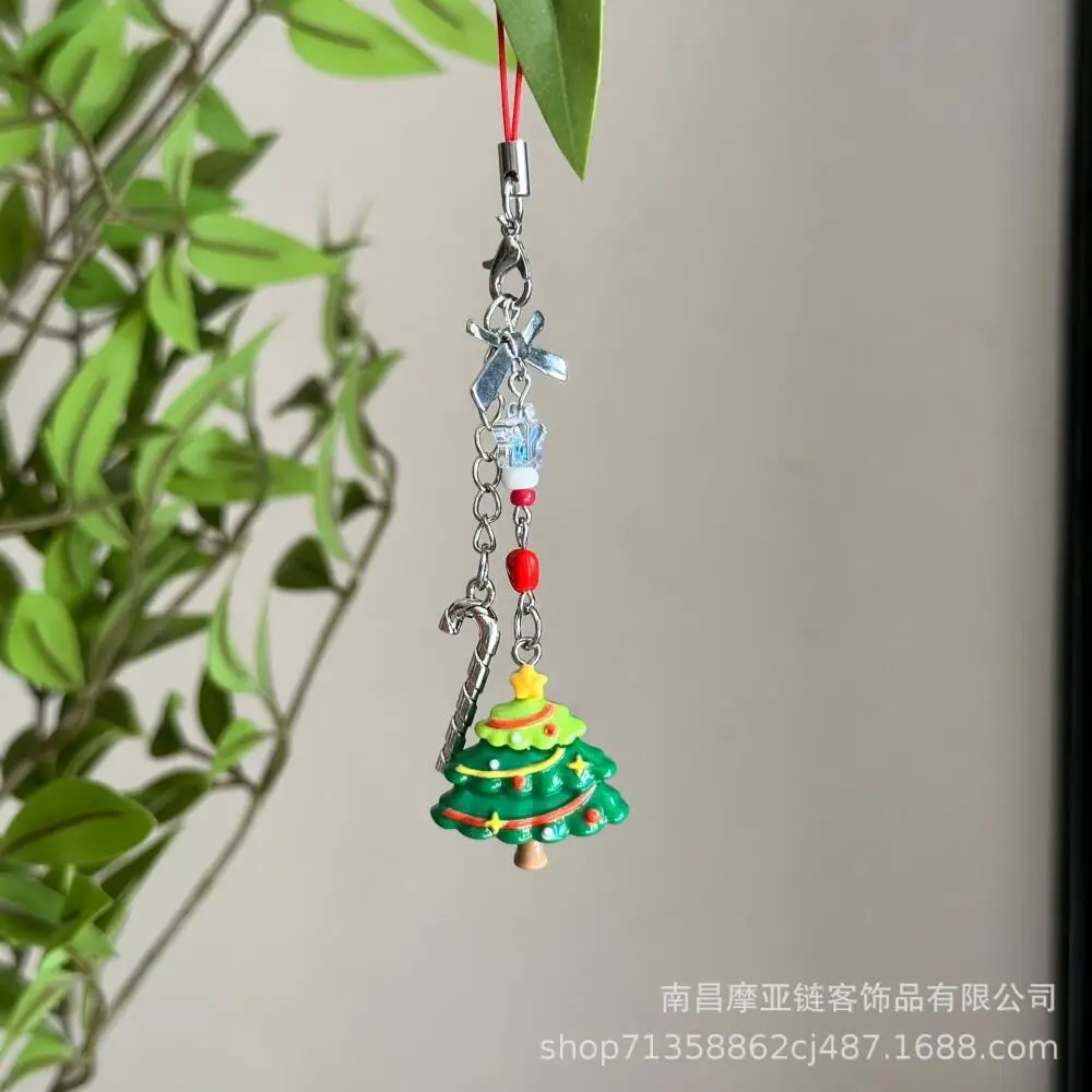 พวงกุญแจโดนัทขนมปังขิงวันคริสต์มาส สายคล้องโทรศัพท์มือถือ สายคล้องกระเป๋า ของตกแต่งแขวน สายคล้องกล้อง ของขวัญเทศกาลสำหรับเพื่อน