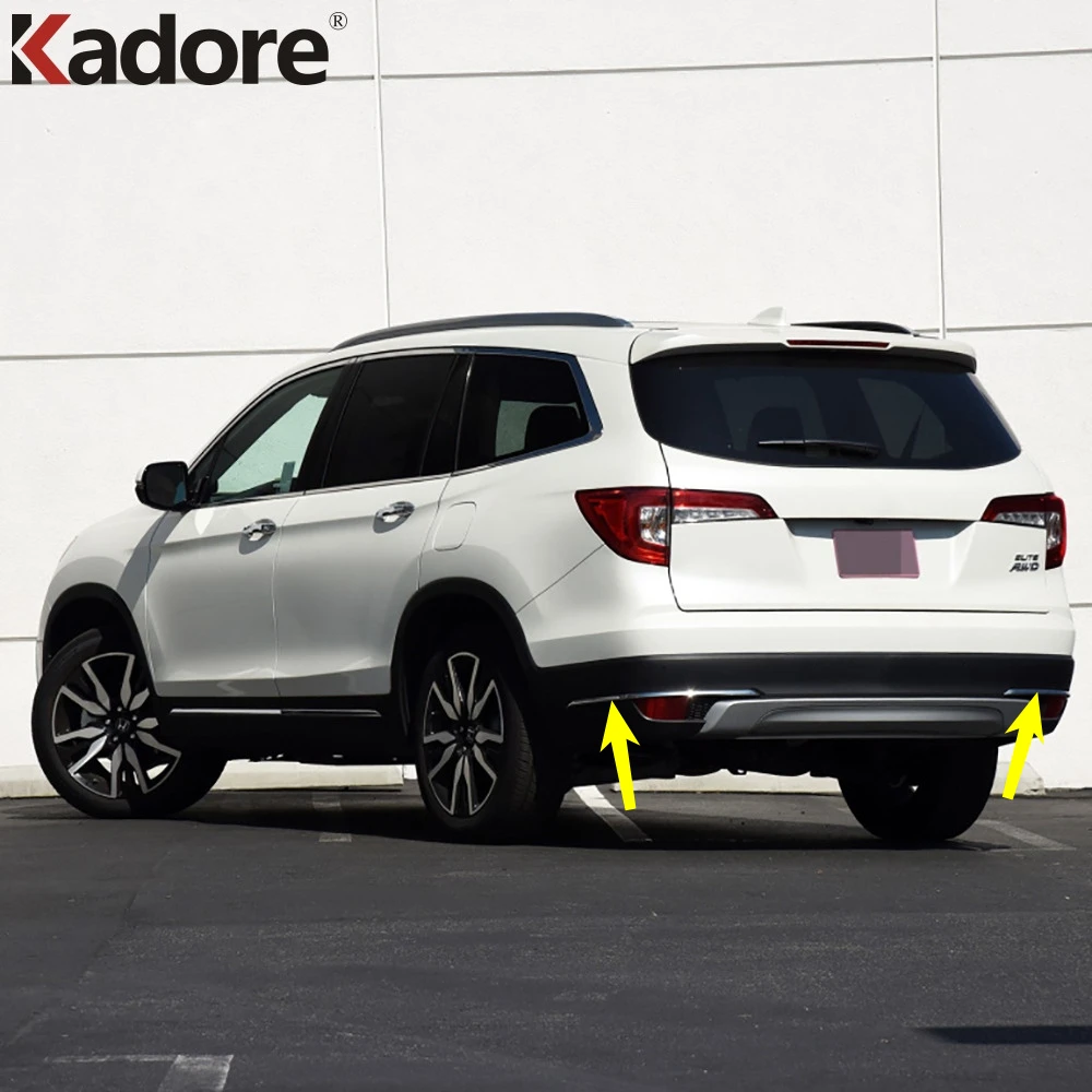 

For Honda Pilot SUV 2019 2020 2021 2022 Chrome Car Front Rear Bumper Corner Cover Trim Anti Scratch Molding Strip Accessories