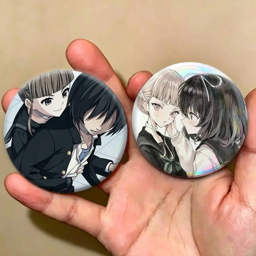 Visual Novel Nemu Manaka Euphoria  Badges Creative Tinplate Button PinsBrooch Badge Clothes Backpack