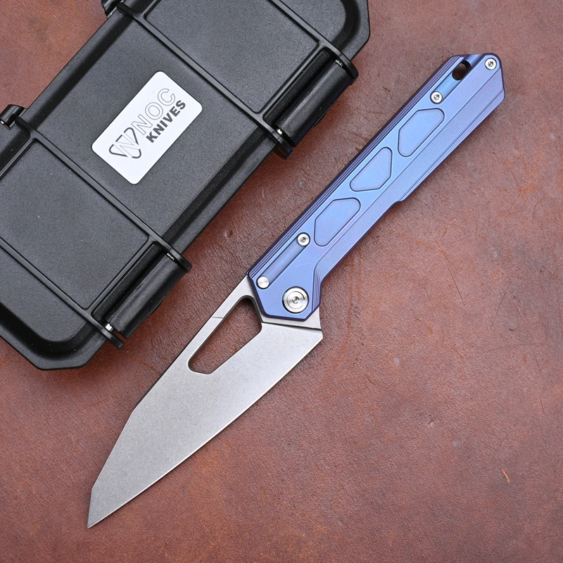 NOC Original DT-03 Bearing Folding Knife VG10 Blade Titanium Alloy Handle Outdoor Camping Hunting Kitchen Fruit Knives EDC Tools