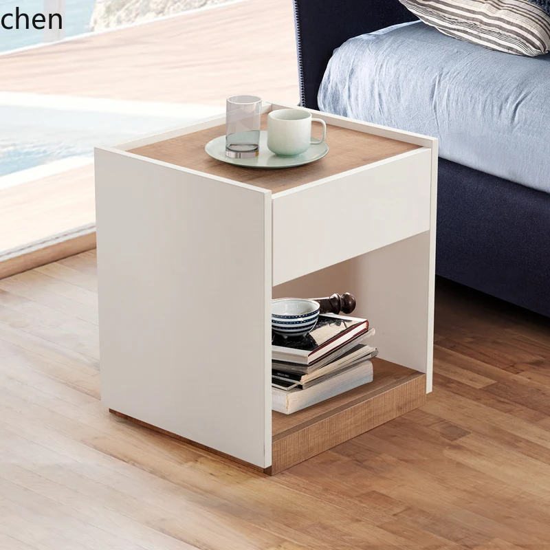 

HTT simple modern bedside table minimalist bedroom bedside multi-functional bedside storage corner cabinet