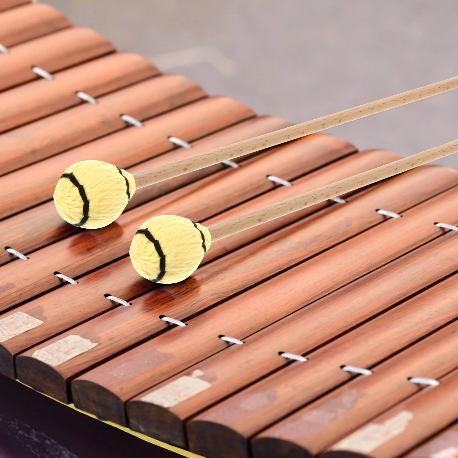 

2Pcs Maple Drumsticks Marimba Hammer Premium Mallets Lightweight Professional Percussion Instrument Accessories Drumsticks