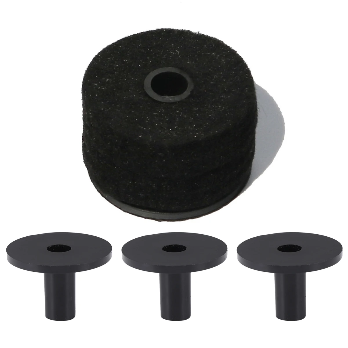 

8pcs Plastic Drum Cymbal Sleeves Casing Tool For Percussion Stands Accessories Smooth Durable Standard Size Black