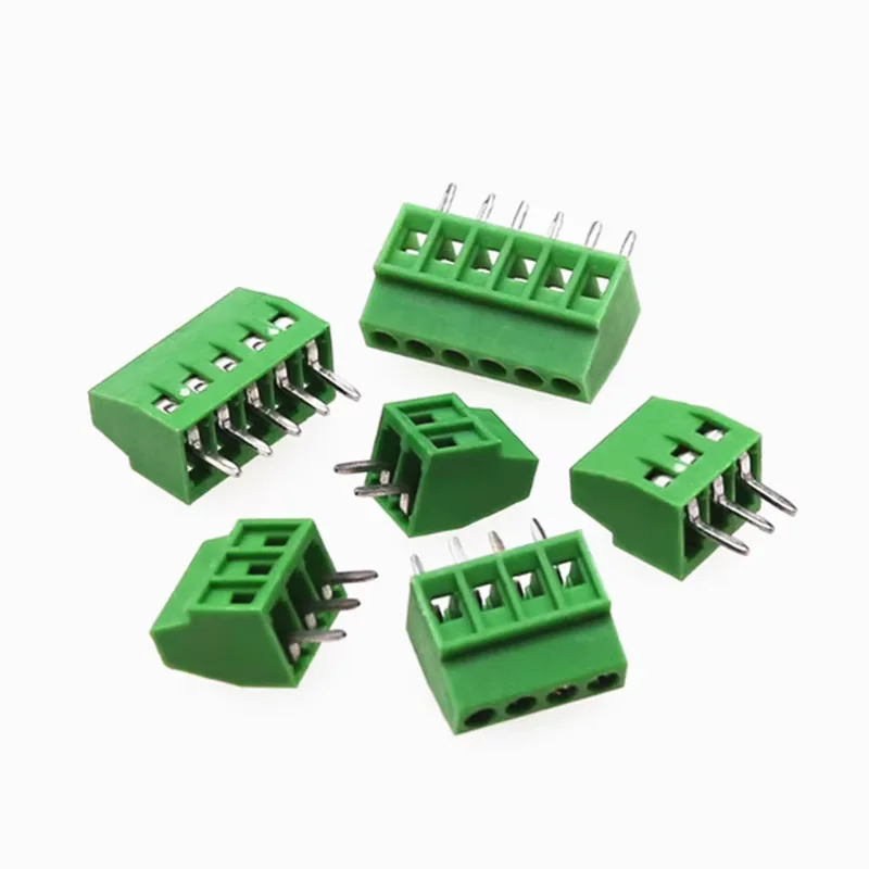 2/4/5pcs Green Mini Kf128 2.54mm 2p-6pin Screw Terminal Blocks Pcb Connector Kf128-2.54 2p 3p 4p 5p 6p Terminal Blocks For Wires
