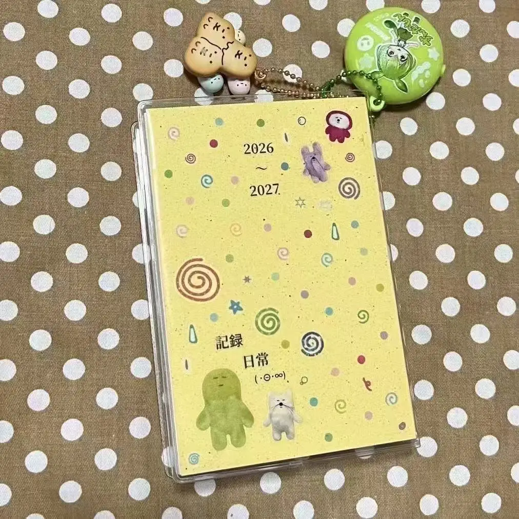 Korean DIY Cute Simple Yellow Undated Planner A7 High-quality Color Inner Pages Weekly Schedule Daily Plan Student Notebook Gift