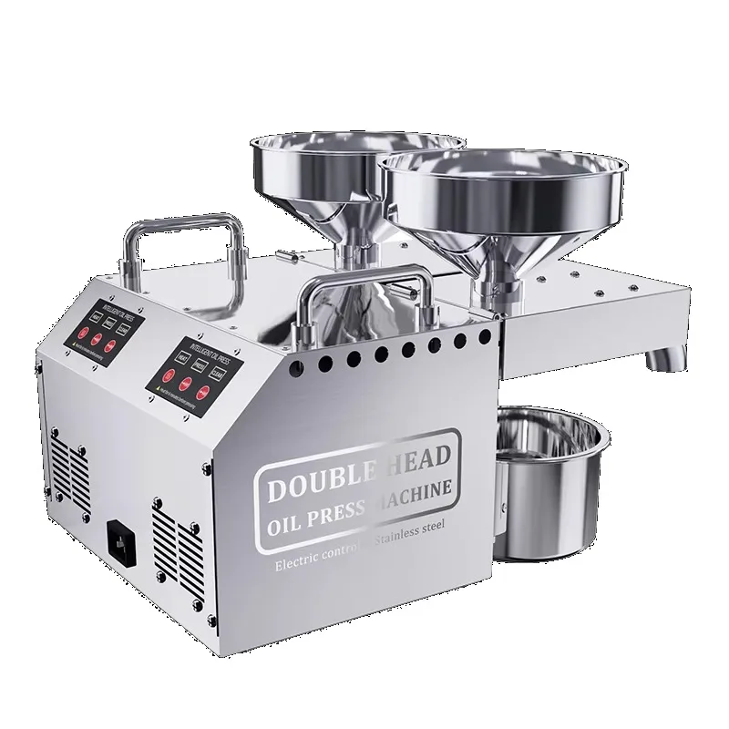 Máquina de prensado de aceite de tornillo de nuez y maní de sésamo, aceituna, el mejor precio, cartón eléctrico doméstico de acero inoxidable de alta calidad, blanco proporciido