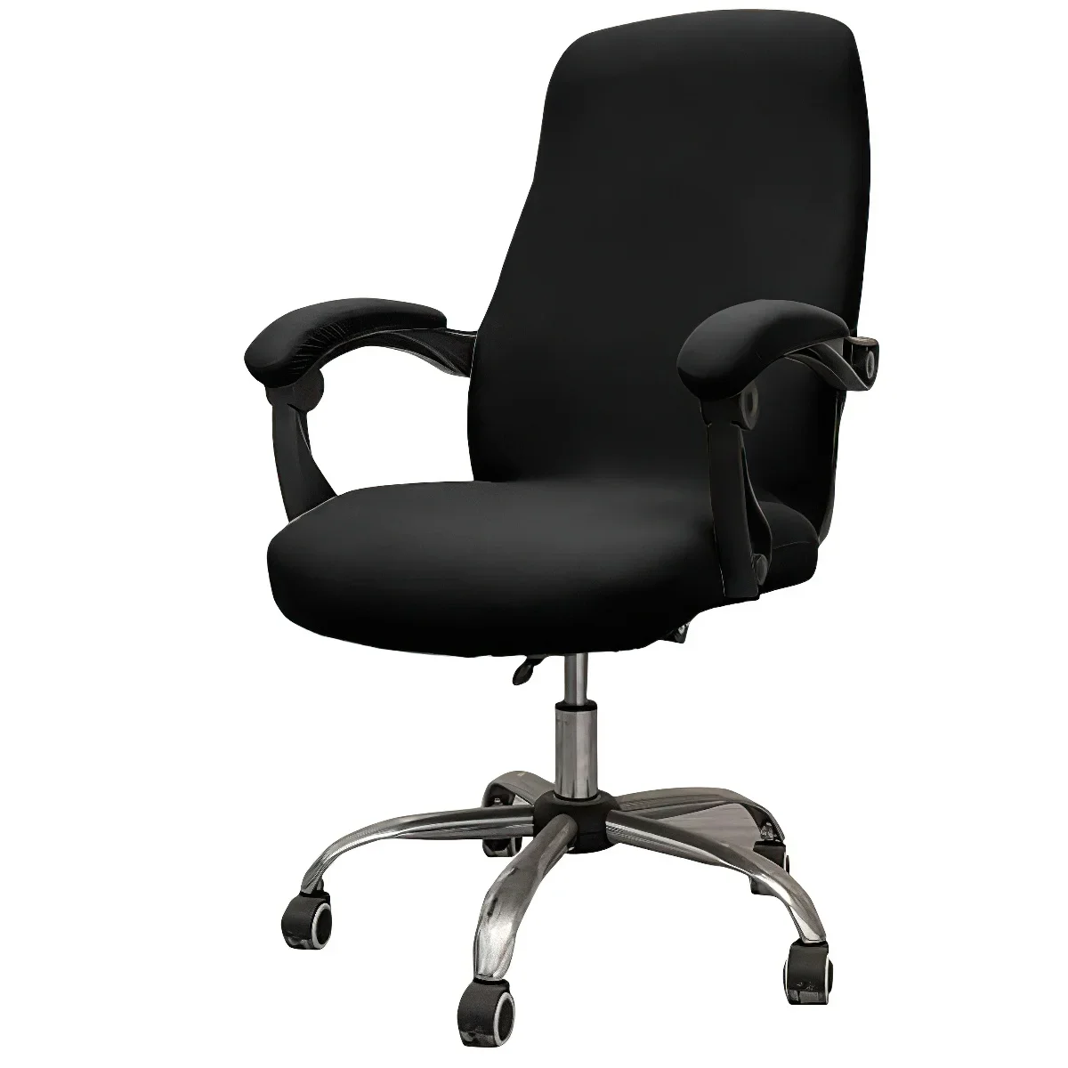 1pc 75D Waterproof Elastic Milk Silk Office Chair Cover, Keep The Office Chair Clean and Tidy