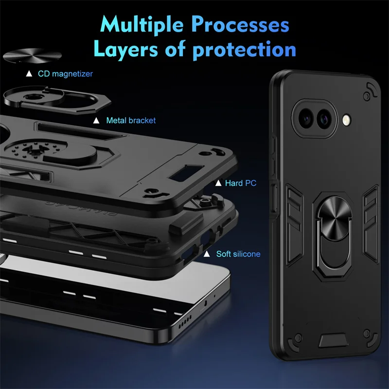 Military Grade Shockproof Case for Google Pixel 10A 10 Pro XL 9A 9 Pro Protective Cover Ring Stand Holder Capa Shell Fundas view 6