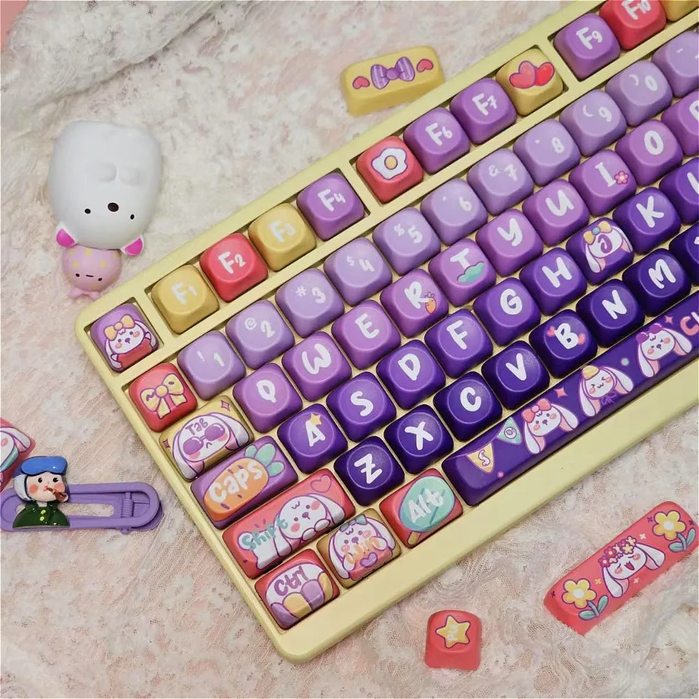 

Cute Tutu, keycap 141 keys MOA PBT for 61/64/87/104/108Keys GMK67 game mechanical keyboard