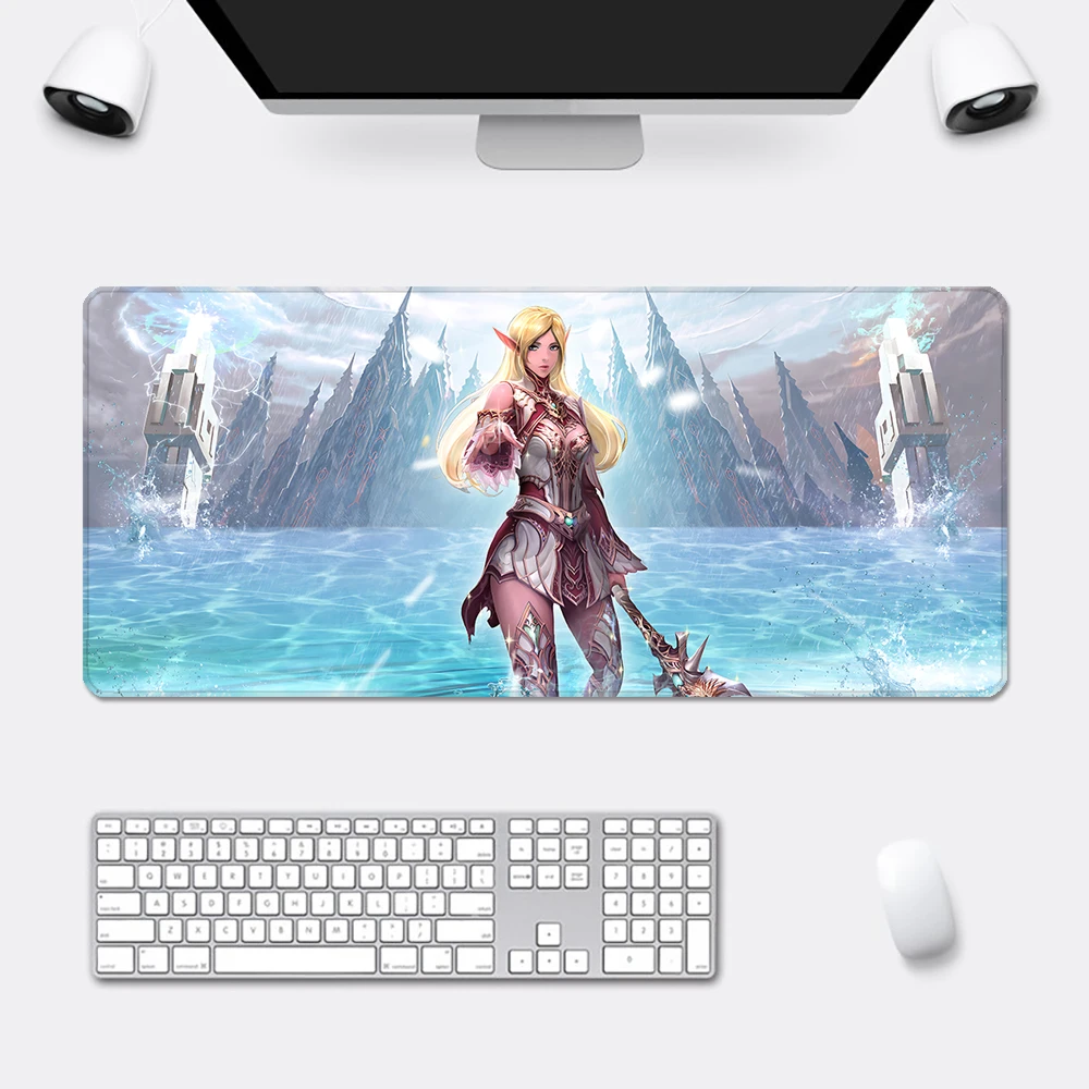 Lineage 2 Mousepad HD Printing Computer Gamers Locking Edge Non-slip Mouse Pad XXL90x40cm Keyboard PC Desk Pad