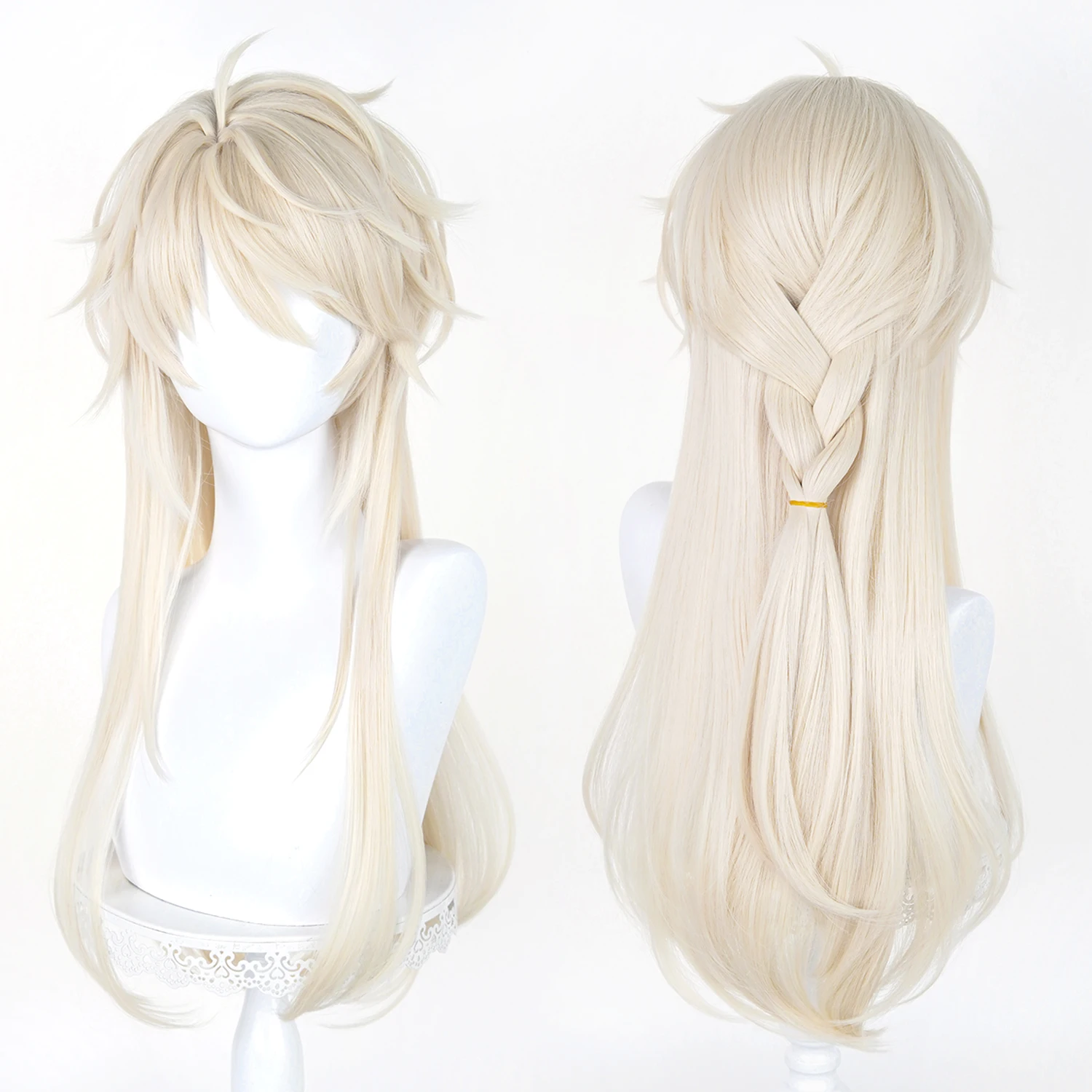 Heino Cosplay Wigs 70cm Light Golden Blonde Long Hair Anime Halloween Heat Resistant Synthetic Wig