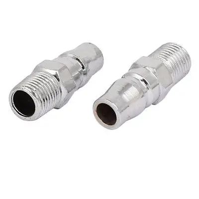 13mm Dia Male Thread Quick Fitting Pneumatic Connectors Couplers 2pcs PM20