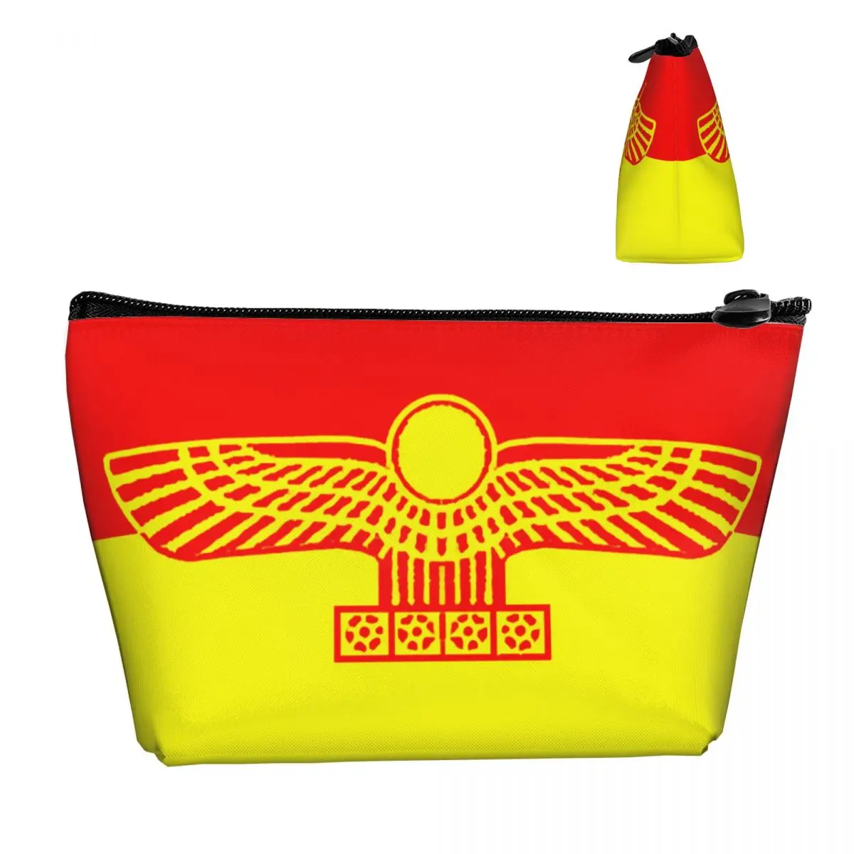 Aramean Suryoyo Flag Cosmetic Bag Women Kawaii Big Capacity Ancient Aram Makeup Case Beauty Storage Toiletry Bags