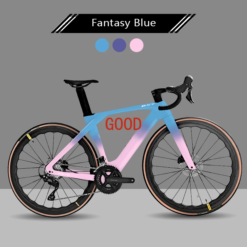 Complete Bicycle Road Bike 24 Speed Cycling T800 Carbon Fiber Disc Brake Road Bike R7120 BXT Brand