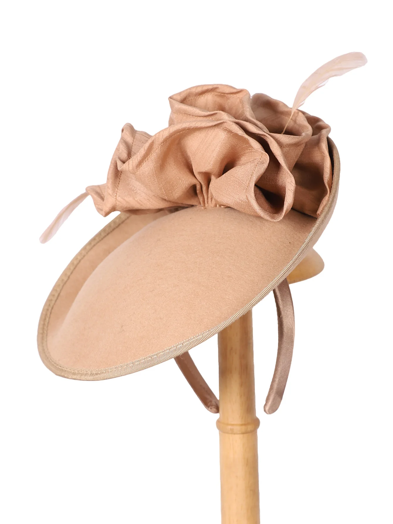 Cappelli britannici FS Fascinator da donna per chiesa 100% cappello portapillole in lana cappello da Derby da donna Vintage in feltro nero Fedora