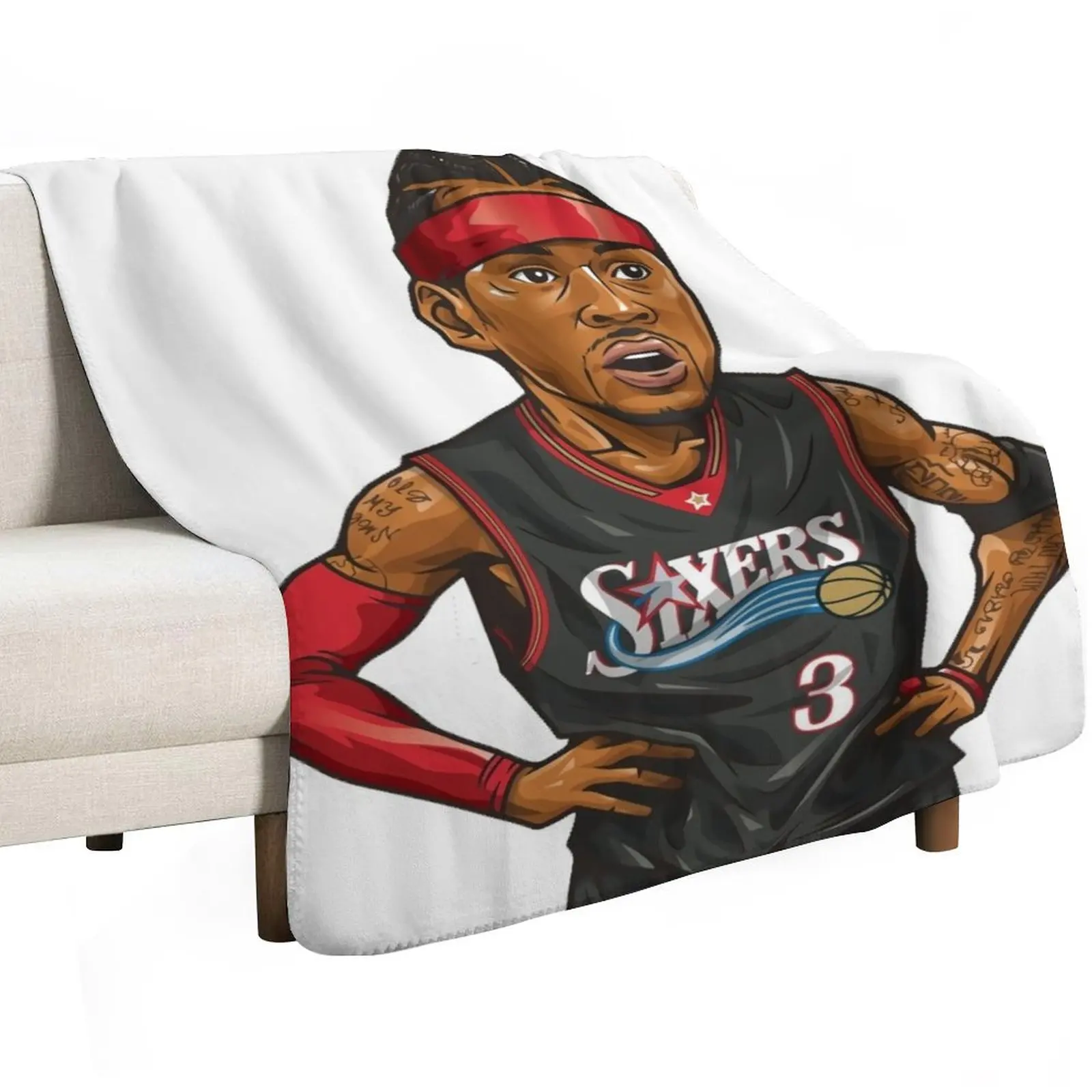 Allen Iverson 3 Art Chibi Throw Blanket Blankets For Baby blankets ands Flannels Decorative Throw Picnic Soft Plaid Blankets