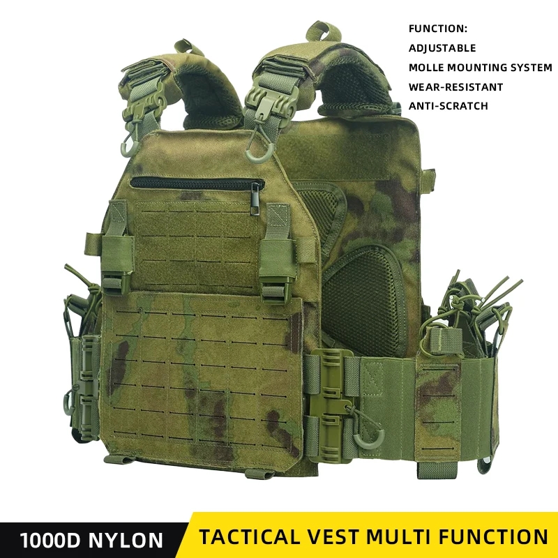 multifuncional nylon oxford pano uniforme de treinamento de caca ao ar livre laser cut tactical vest 01