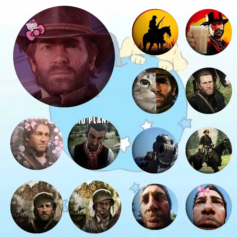 Pins con el Logo de G-Red-Dead-Redemption 2 para Amigos, Mochilas, Ropa, Accesorios Coleccionables, Regalo de Joyería