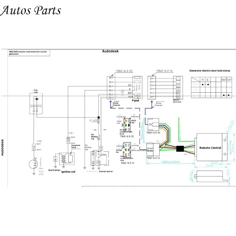 57BA Generator Remote Control Switches Controller with for Single Cylinder Air Cooled Generator
