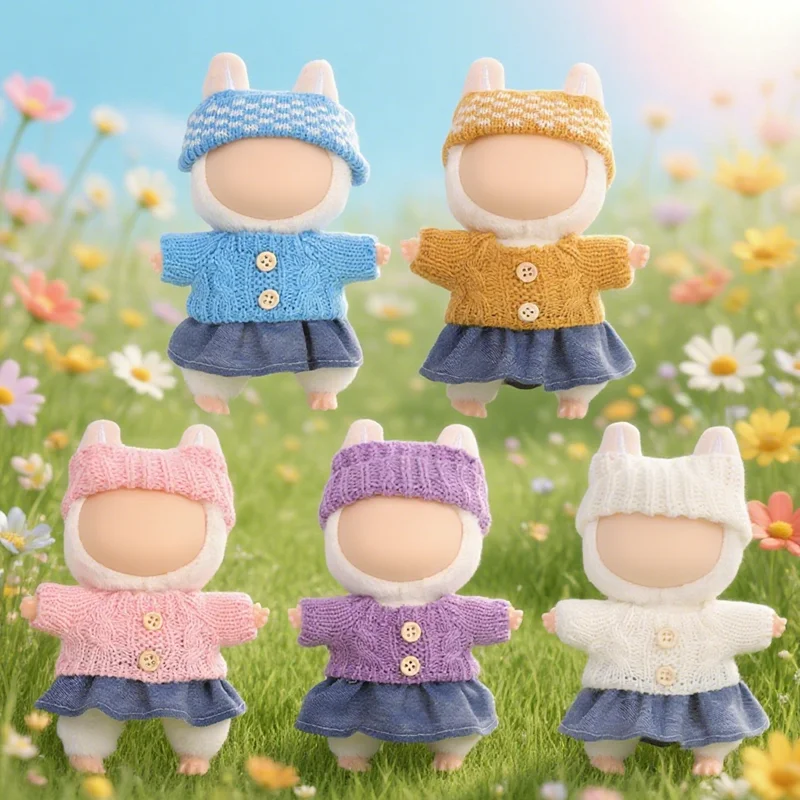

Dopamine Doll Knitted Set Humanoid Doll Clothing Accessories Halloween Carnival Cosplay Clothing DIY Dress Up