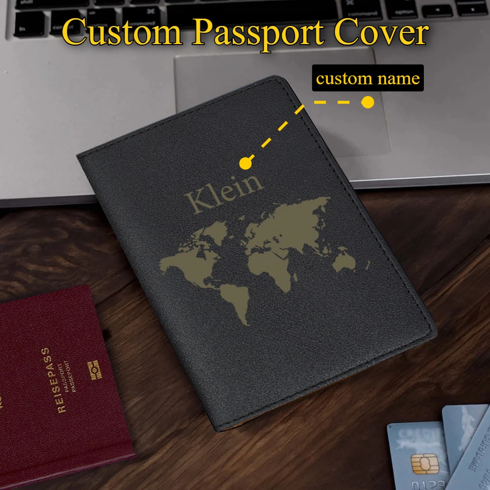 

Custom Passport Cover Monogrammed Engraved Name Passport Cover Case Holder Wedding Bridesmaid Groomsman Gift Passport Wallet