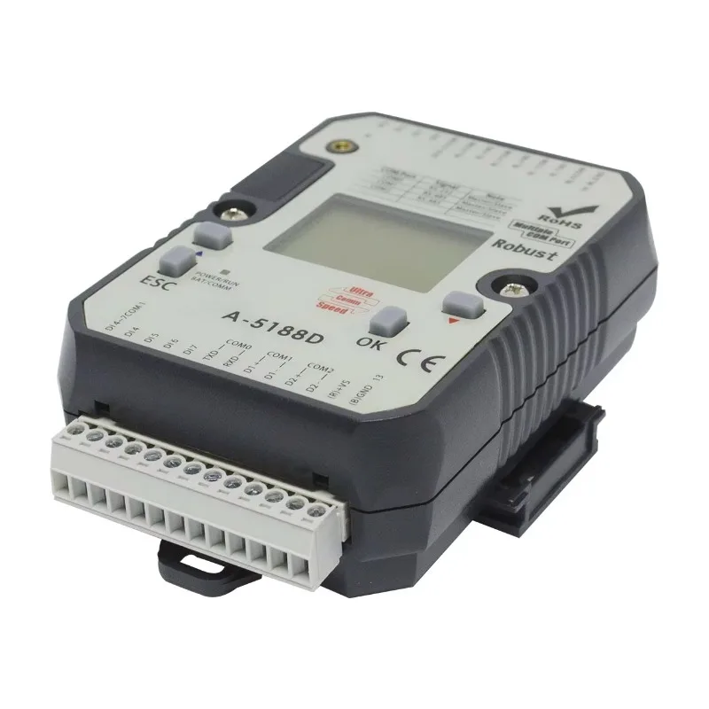LCD Screen PLC Controller with 8DI,4DO RS-485 Port Modbus RTU (A-5188D)