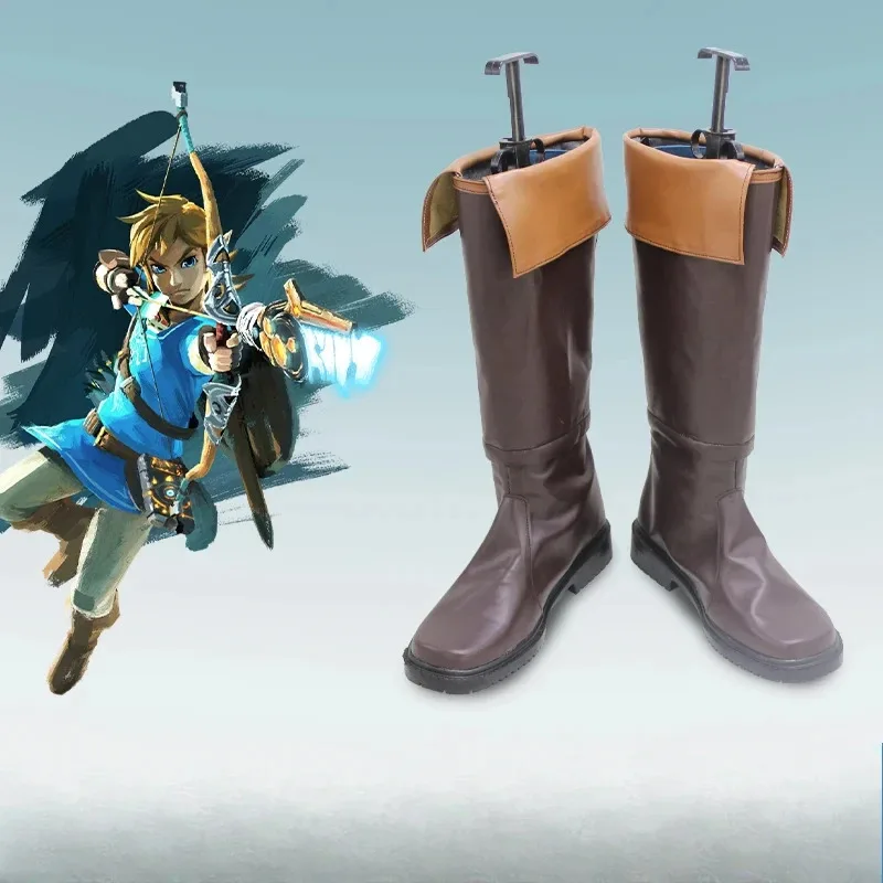 

Game Zelda Link Cosplay Shoes Boots Halloween Costume Accessories Props