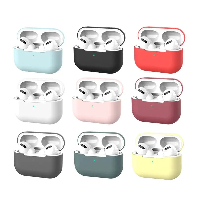 Soft Liquid Silicone Case For Airpods Pro 1st generation Case Wireless Bluetooth Earphone Protective shell For Apple AirPods Pro