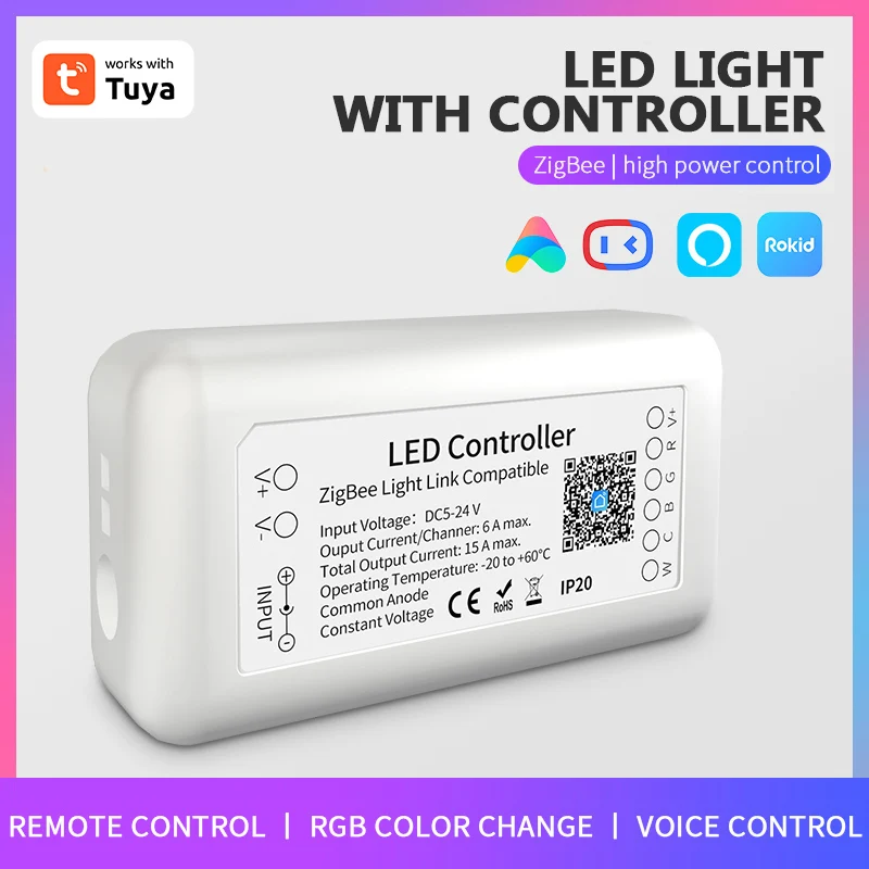 Smart Led Controller Color Changing 15a For Amazon Alexa Lighting Box Controller Rgb Cct Smart Switches Endurable Dc12