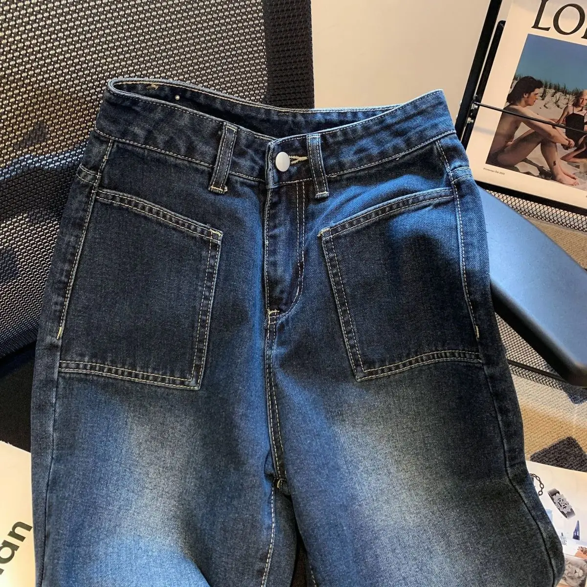 Jeans retos femininos angustiados rasgados buraco desgastado bainha rasgada lavada grunge punk gótico emo cena alternativa subcultura destruída