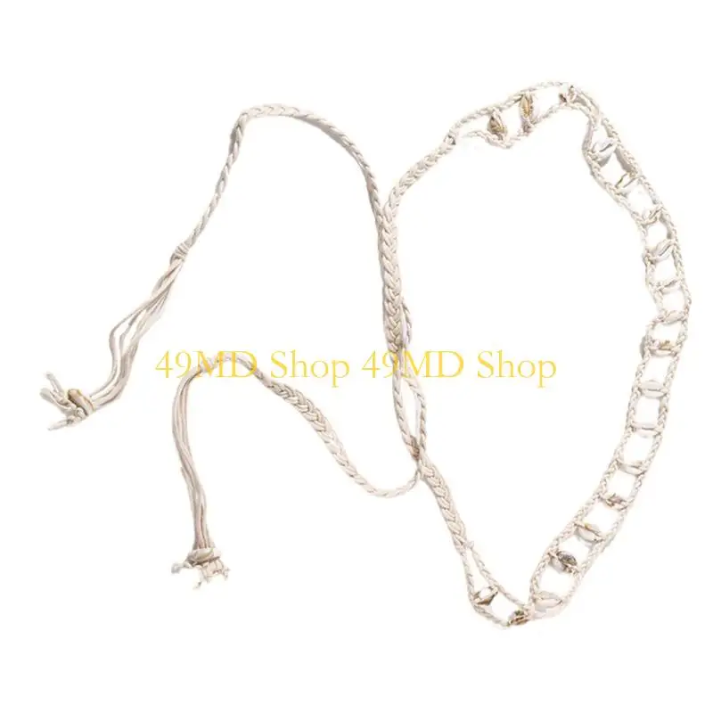 

49MD популярный пояс для девушек-ковбой, тканый пояс в стиле вестерн с ракушками и ткаными ракушками, пояс для девушек-ковбой