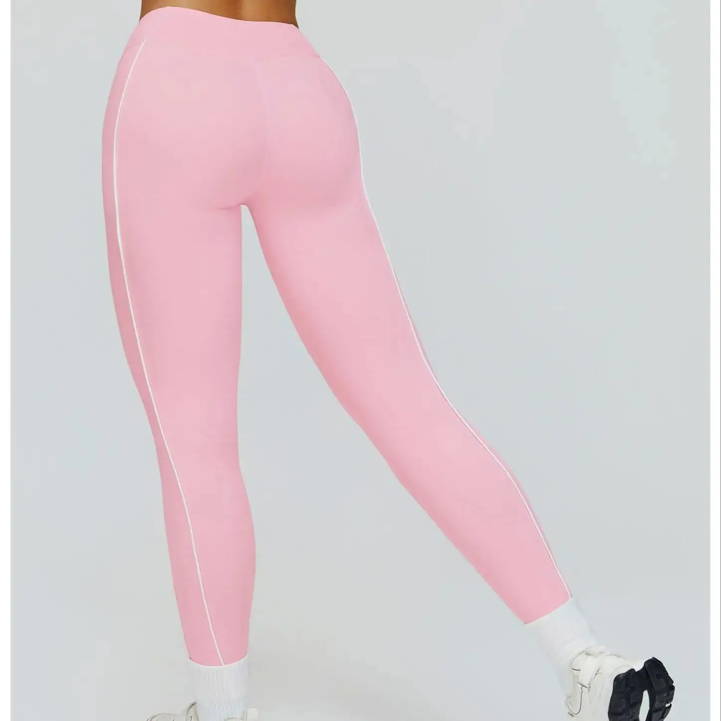 Color Blocking Women Yoga Pants Casual Tight fitting Beautiful Buttocks Sports Pants Fitness Workout Running Sports Pants Female