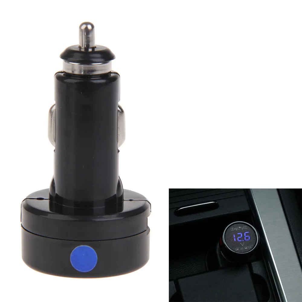 Universal 12V 24V Auto Voltmeter Gauge Cigarette Lighter Car Charger  Digital Voltage Meter Volt Meter for SUV Sedan Truck