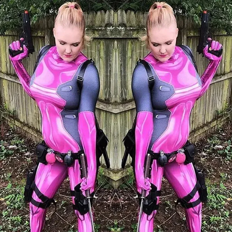 Een Beer Huis Anime Halloween Dame Deadpool Cosplay Kostuum Volwassenen Kinderen Vrouwelijke Meisjes Vrouw Zentai Bodysuit 1p2t 2025 Nieuwe