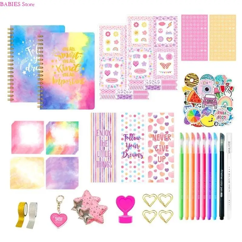 

C9GB Scrapbook Arts And Crafts Set For Girls Ages 5-12 Includes Scrapbook And Colorful Stickers