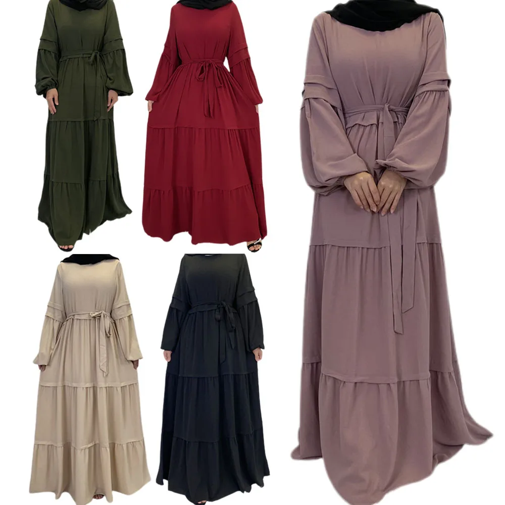 

2024 Spring Ramadan Muslim Abayas Arab Women Long Dress Islamic Clothing Dubai Kaftan Maxi Robe Malaysia Pleated Vestido Fashion