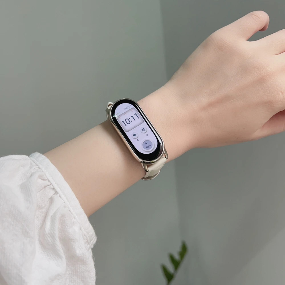 Xiaomi Band 9 Leather Watch loop with Xiaomi Band 8 New Design Band Xiaomi Smart Band 8 NFC Band Xiaomi 8 Accessories