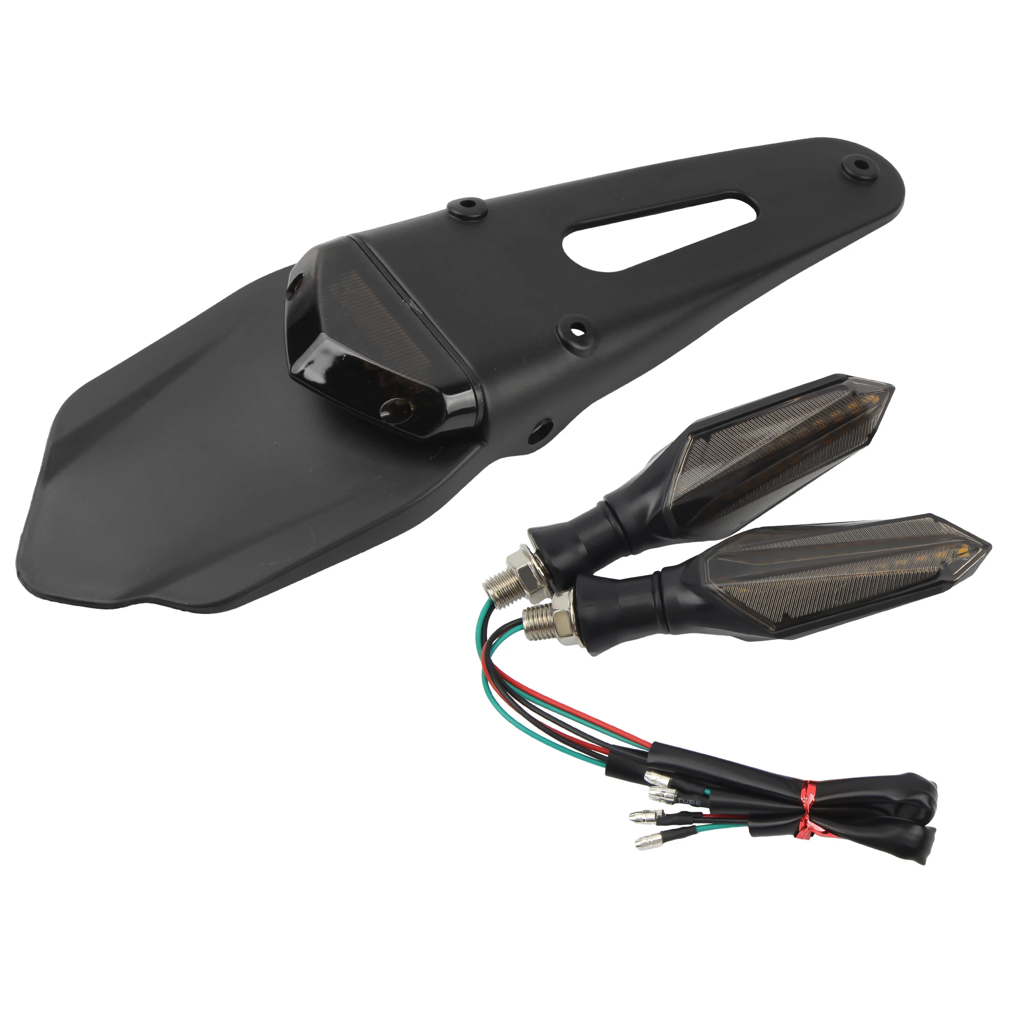 Universal Motorcycle Turn Signal Light With Rear Fender Taillight Brake Lamp Kit LED For Suzuki Husqvarna Motocross Parts view 4