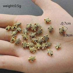 Tibetan Silver Gold Tortoise Turtle Spacer Bead Charms For Diy Bracelets Jewelry Handmade Making Alloy Accessories Connector