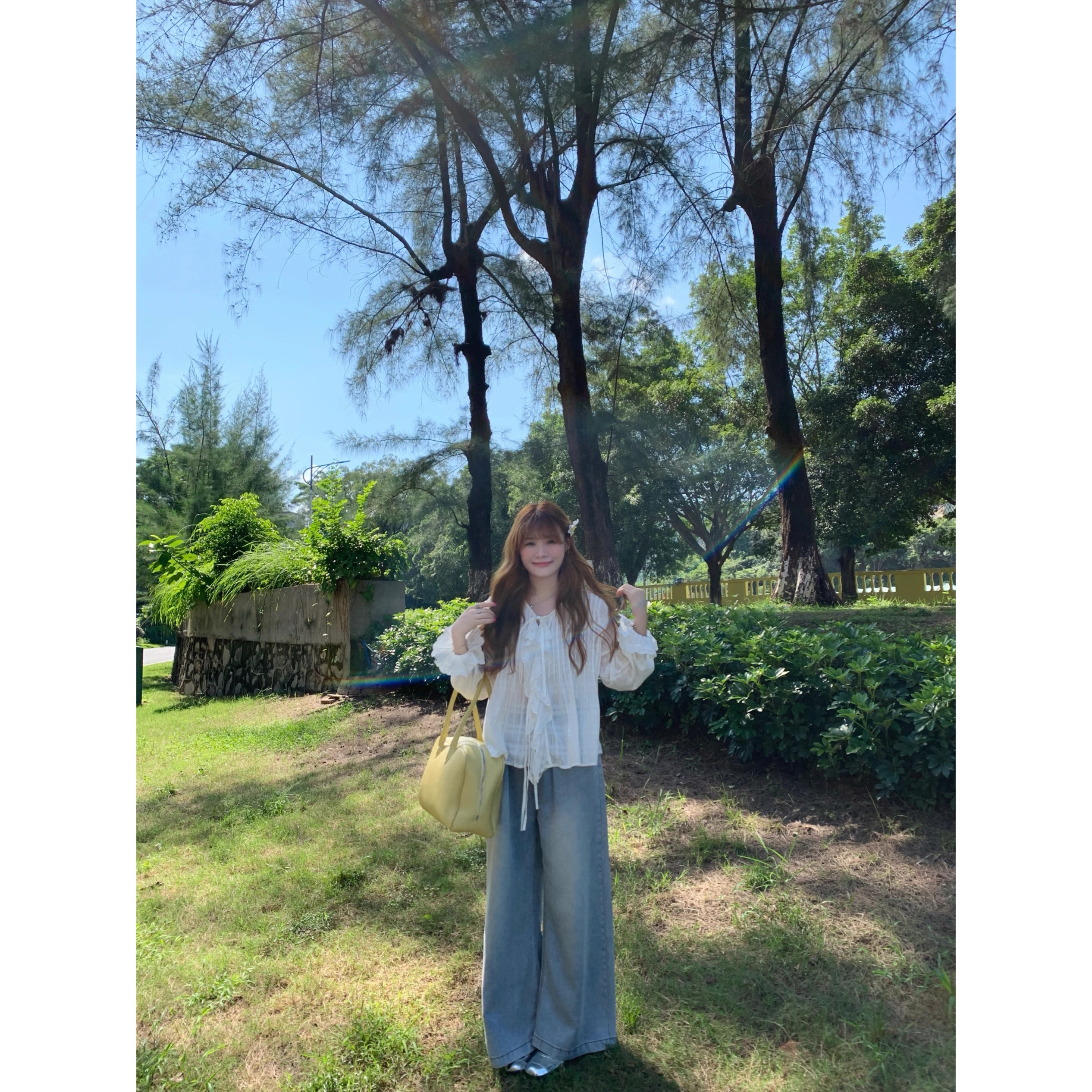 

Бесшовная женская блузка с вышивкой и коротким рукавом, тонкая, с защитой от солнца, для кондиционированных помещений, белая, с оборками по низу, для повседневной носки