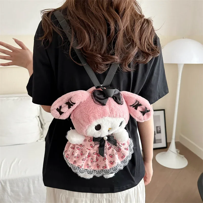 Neue Cartoon Sanrio Kuromi Plüsch Rucksack Girly Herz Puppe Nette My Melody Plüsch Puppe kinder Geburtstag Geschenk Weihnachten geschenk