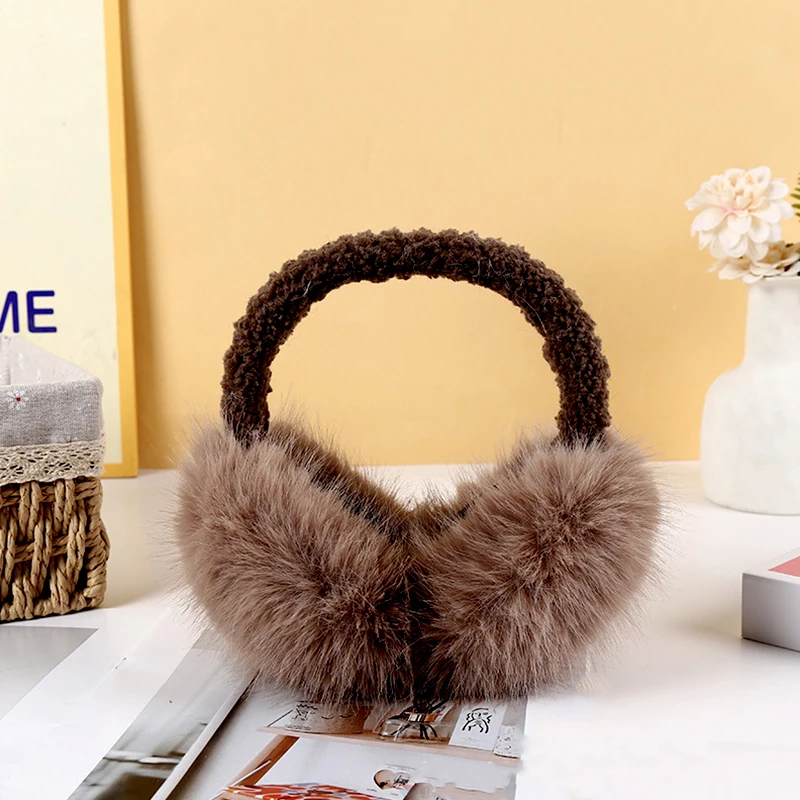 Foldable Plush Earmuffs Winter Outdoor Cold Protection Ear-muffs Unisex Portable Ear Headphone Warm Earflaps New Year Gifts